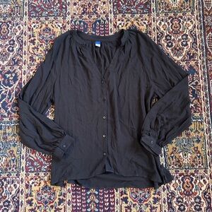 Old Navy Black Button Down Shirt
